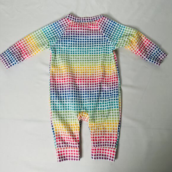 L.L. Bean Rainbow Dots Wicked Warm Under One-Piece Sz 3-6 mo - Picture 7 of 8